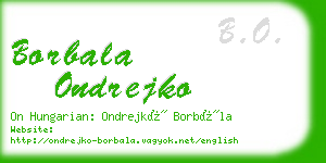 borbala ondrejko business card